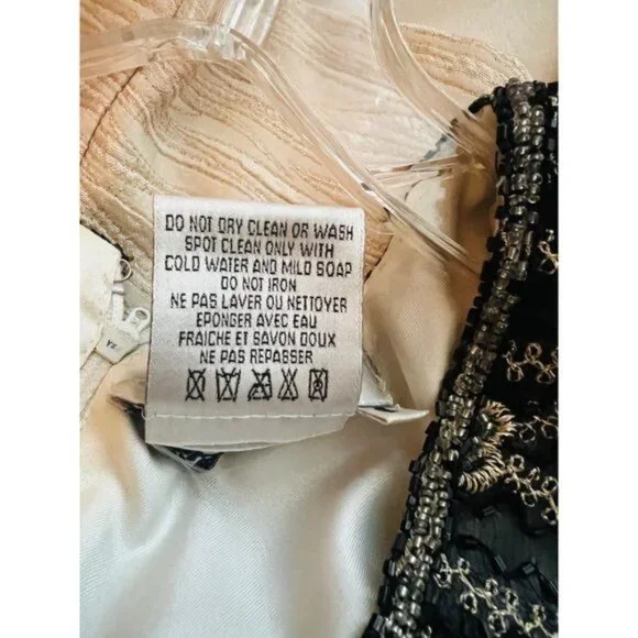 Vintage Adrianna Papell Occasions womens Hand Beaded Sequined Silk Top Sz 8 - Picture 10 of 10